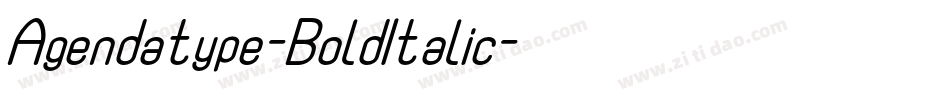 Agendatype-BoldItalic字体转换