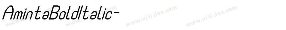 AmintaBoldItalic字体转换