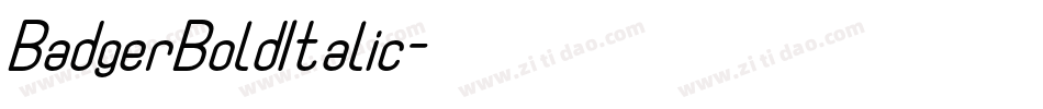 BadgerBoldItalic字体转换
