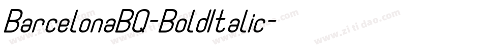 BarcelonaBQ-BoldItalic字体转换