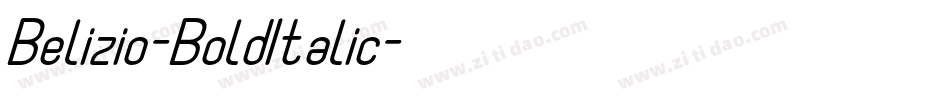 Belizio-BoldItalic字体转换