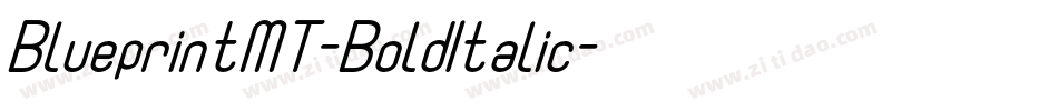 BlueprintMT-BoldItalic字体转换