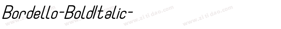 Bordello-BoldItalic字体转换