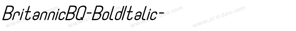 BritannicBQ-BoldItalic字体转换