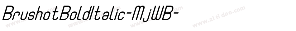 BrushotBoldItalic-MjWB字体转换