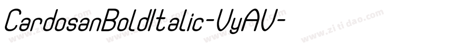 CardosanBoldItalic-VyAV字体转换