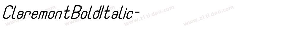 ClaremontBoldItalic字体转换