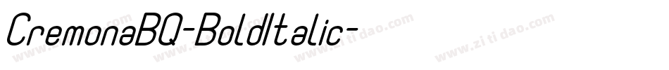 CremonaBQ-BoldItalic字体转换