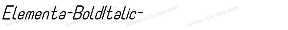 Elementa-BoldItalic字体转换