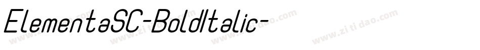 ElementaSC-BoldItalic字体转换