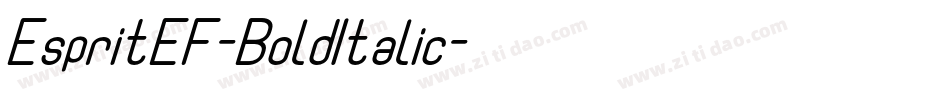 EspritEF-BoldItalic字体转换