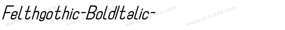 Felthgothic-BoldItalic字体转换