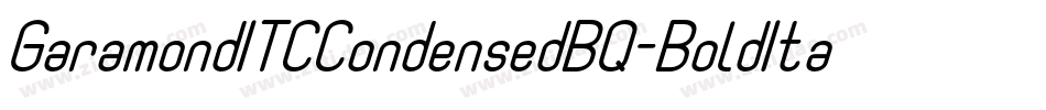GaramondITCCondensedBQ-BoldItalic字体转换
