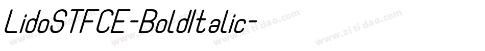 LidoSTFCE-BoldItalic字体转换