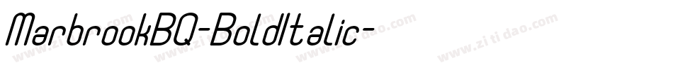 MarbrookBQ-BoldItalic字体转换
