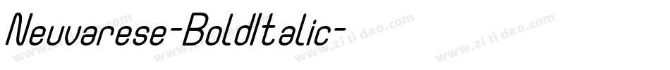 Neuvarese-BoldItalic字体转换
