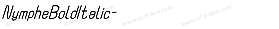 NympheBoldItalic字体转换