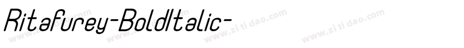 Ritafurey-BoldItalic字体转换