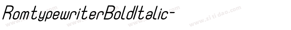 RomtypewriterBoldItalic字体转换