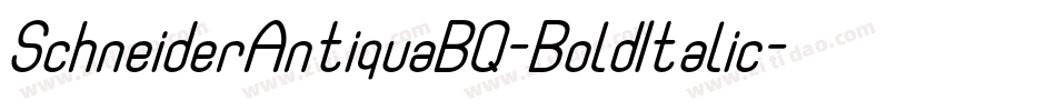 SchneiderAntiquaBQ-BoldItalic字体转换
