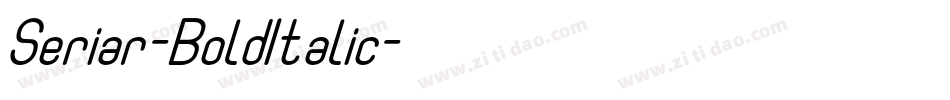 Seriar-BoldItalic字体转换