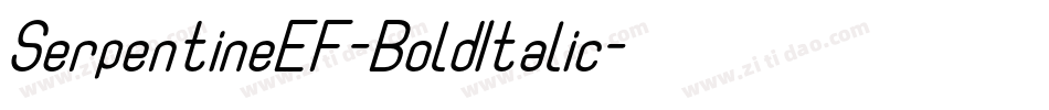 SerpentineEF-BoldItalic字体转换