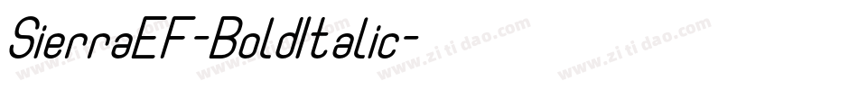 SierraEF-BoldItalic字体转换