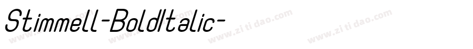 Stimmell-BoldItalic字体转换