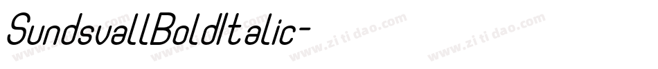 SundsvallBoldItalic字体转换