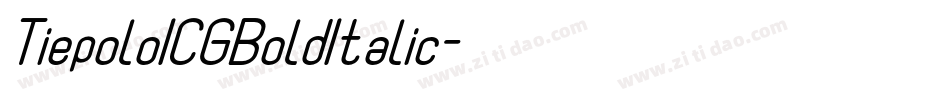 TiepoloICGBoldItalic字体转换
