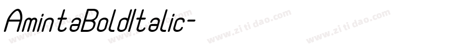 AmintaBoldItalic字体转换
