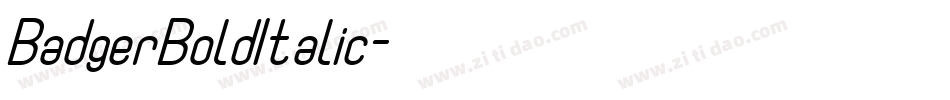 BadgerBoldItalic字体转换