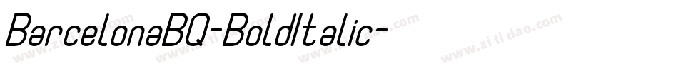 BarcelonaBQ-BoldItalic字体转换