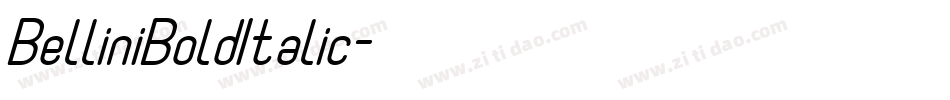 BelliniBoldItalic字体转换