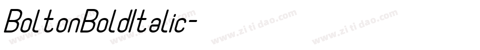 BoltonBoldItalic字体转换
