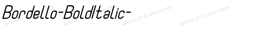 Bordello-BoldItalic字体转换