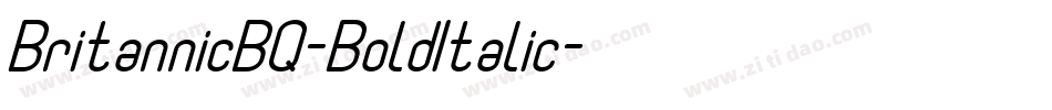 BritannicBQ-BoldItalic字体转换