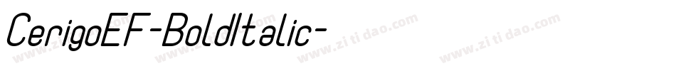 CerigoEF-BoldItalic字体转换