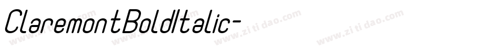 ClaremontBoldItalic字体转换