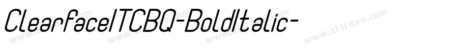 ClearfaceITCBQ-BoldItalic字体转换