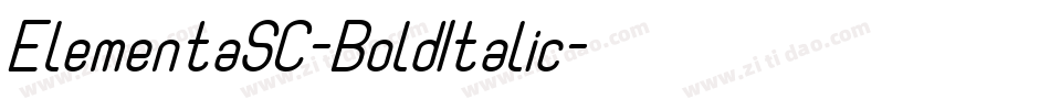 ElementaSC-BoldItalic字体转换