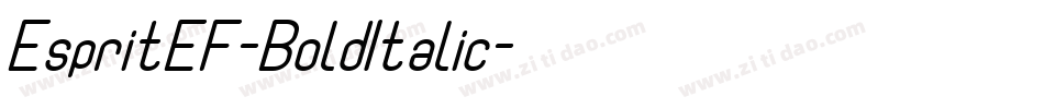 EspritEF-BoldItalic字体转换