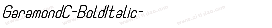 GaramondC-BoldItalic字体转换