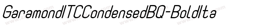GaramondITCCondensedBQ-BoldItalic字体转换