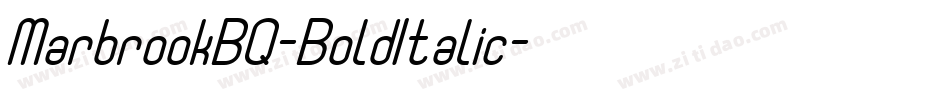 MarbrookBQ-BoldItalic字体转换