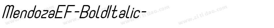 MendozaEF-BoldItalic字体转换