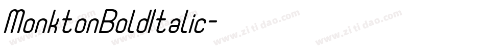 MonktonBoldItalic字体转换