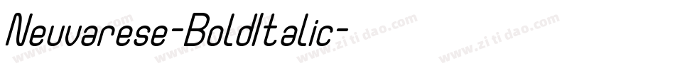 Neuvarese-BoldItalic字体转换
