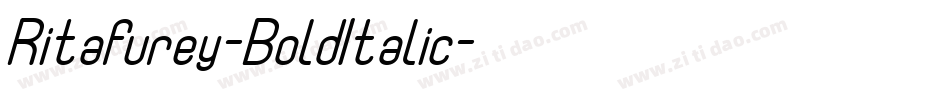 Ritafurey-BoldItalic字体转换
