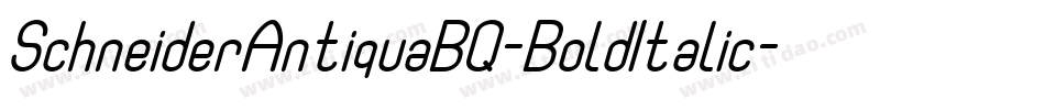 SchneiderAntiquaBQ-BoldItalic字体转换